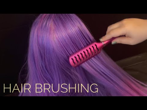 ASMR Brushing Purple Hair (no talking)