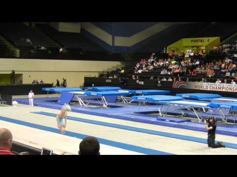 2014 Worlds Tumbling Anna Korobeinikova RUS 2nd pass Finals Women