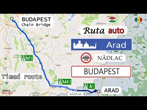 Timed auto route Arad (RO) - Budapest (HU) downtown Chain Bridge | Highway Route | Sony AS300