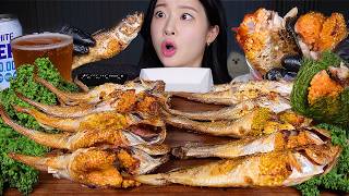 ASMR MUKBANG | 도쫀쿠 🧆 알도루묵 🐟 알폭탄 제철 알배기 도루묵 먹방! Crispy Grilled Sandfish Packed with Roe 💣