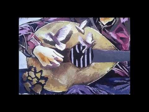 The Oud. Singing Amal Murkus, painting by Majed Megdad (Gaza)