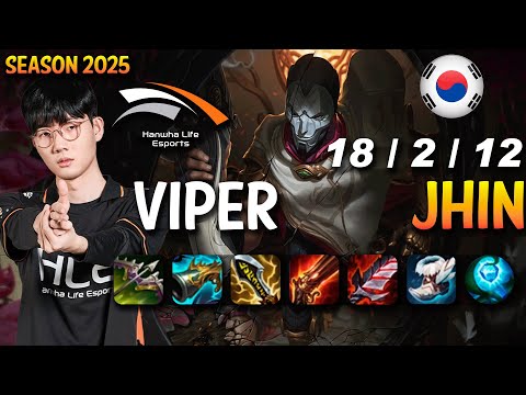 HLE Viper JHIN vs ASHE ADC - Patch 15.7 KR Ranked | lolrec