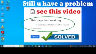 This page isn't working | Website is Currently Unable To Handle This Request |