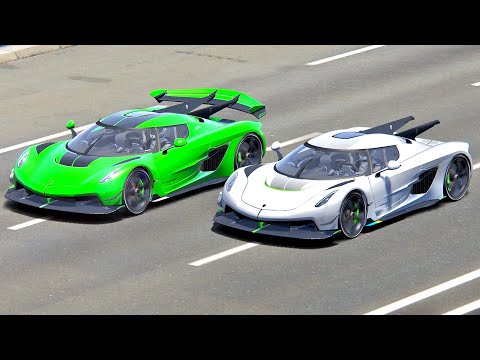 Koengisegg Jesko Absolut vs Koenigsegg Jesko NOS - Drag Race 20 KM