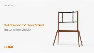 Solid Wood Four-Legged TV Floor Stand | FS35-46F-02 | LUMI