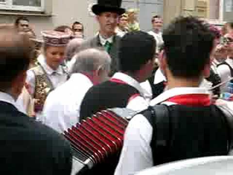 The Latvian Song festival, Street concert before parade