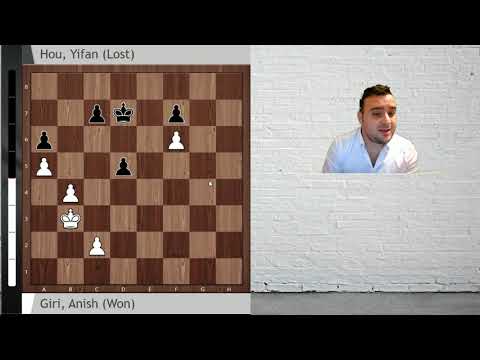 Hou Yifan blunders in a king endgame vs Anish Giri