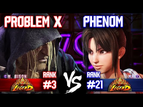 SF6 ▰ PROBLEM X (#3 Rank M. Bison) vs PHENOM (#21 Rank Mai) ▰ High Level Gameplay