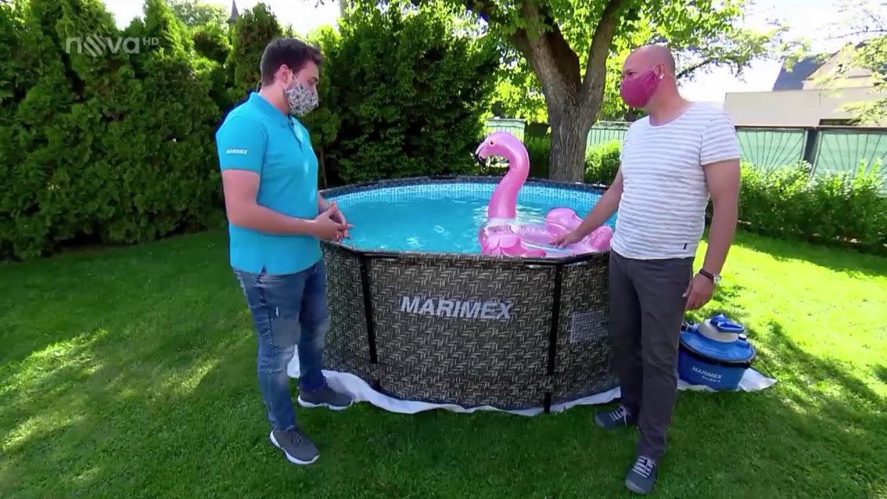 Bazén Marimex Florida 3,05x0,91 m s pískovou filtrací - motiv RATAN