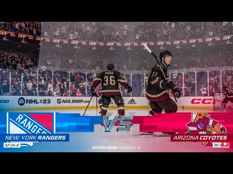 New York Rangers vs Arizona Coyotes 10/30/2022 NHL 23 Gameplay