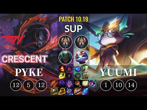 T1 Crescent Pyke vs Yuumi Sup - KR Patch 10.19