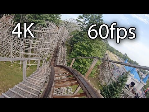 Excalibur front seat on-ride 4K POV @60fps Funtown Splash Town