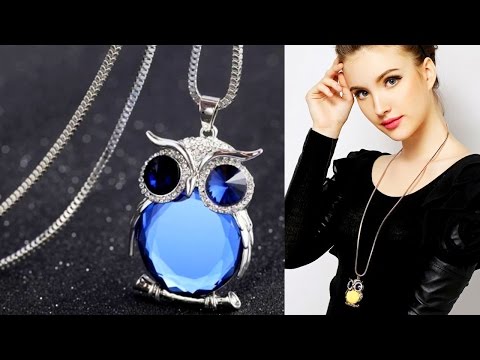 Женская бижутерия (украшение). Шикарная подвеска-кулон в виде совы на цепочке. Aliexpress