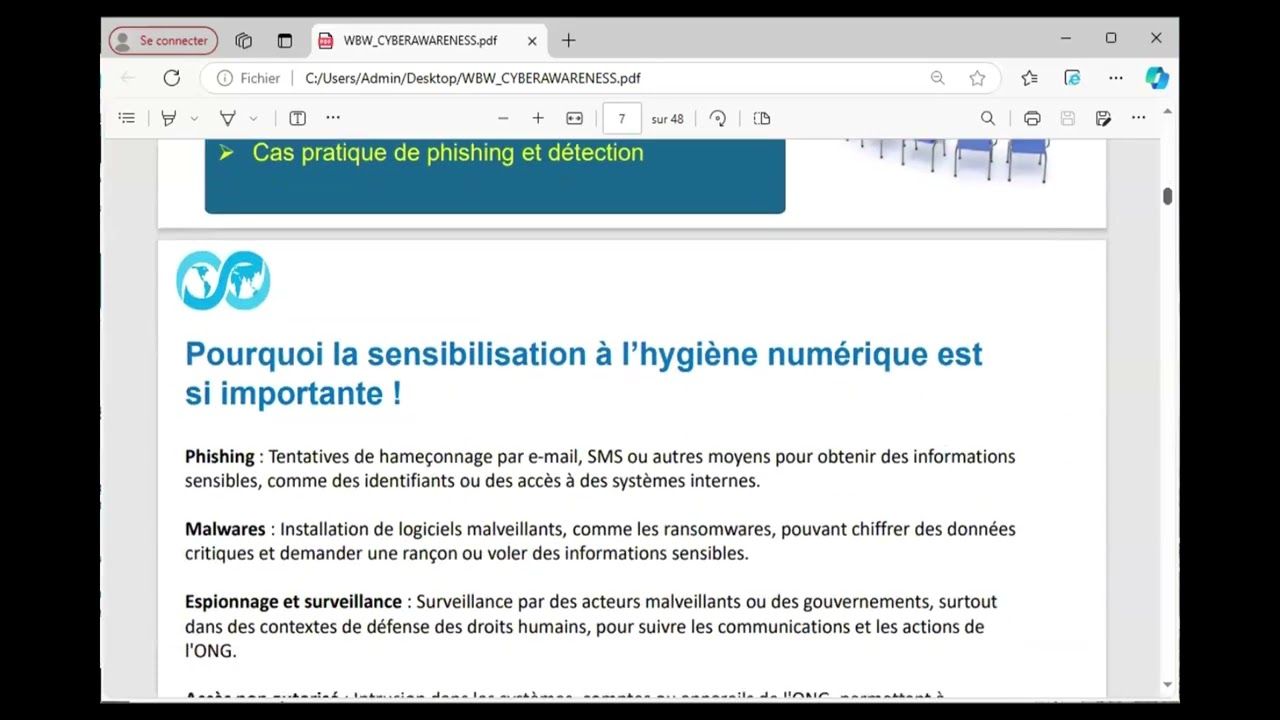 Formation sur la sécurité en ligne