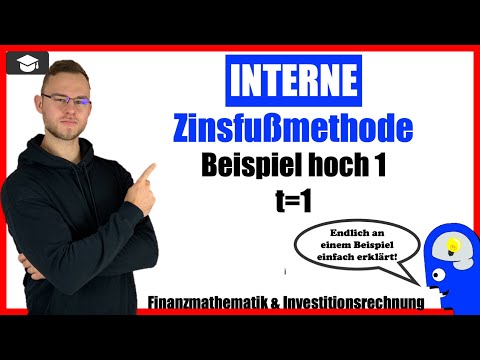 Interne Zinsfußmethode Beispiel t=1 Jahr [Interner Zinsfuß berechnen 1 Periode]