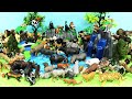 Fun Waterfall Sets With Zoo Wild Animal Figurines Learn Animal Names