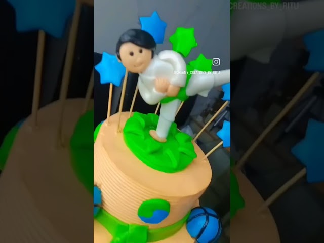Vídeo relacionado con Arthsdite 1 decoración para tartas de karate, temática de Taekwondo, Kung Fu Sport Cake Topper, Karate Happy Birthday Party Supplies Sparkling Party Decor