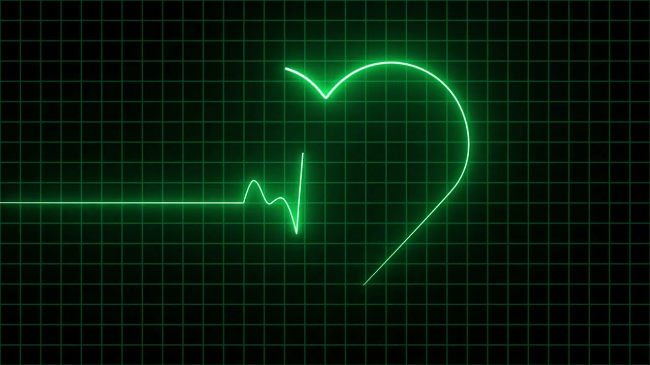 Heartbeat Monitor Green Screen | FREE EKG Pulse Line Animation (4K Motion Graphic)