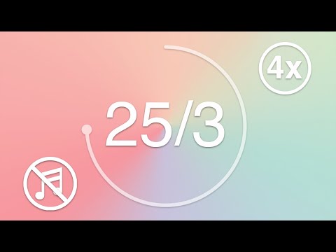 25 minute timer - Pomodoro Technique - 4 x 25 min - Study Timer / Pastel Color Wheel