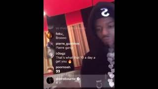 Pi'erre Bourne playing the instrumental for an untitled Tinashe snippet (2017 IG LIVE)
