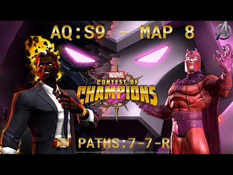 AQ:S9 - Map 8 Day 5; Paths 7 - 7 - R (Diss Track, Persistent Pressure) | Marvel Contest of Champions