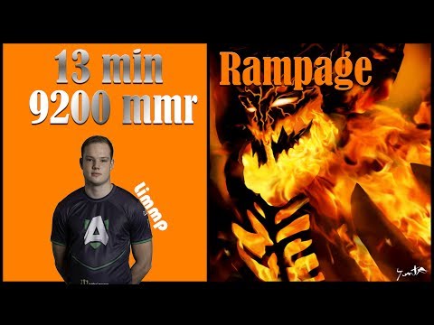 Limmp 13 min Shadow Fiend Rampage 9200 solo mmr