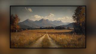 TV Screensaver | Autumn Fields and Mountain Serenity: 3 Hours of Relaxing Art for Fall Ambience