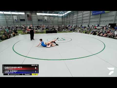 94 Lbs 4th Wrestleback (16 Team) - Christopher Metz, Georgia BLACK Vs Cade Sursely, Minnesota Red