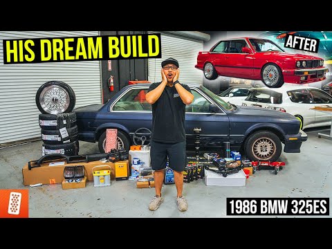 Thumbnail for Surprising our EMPLOYEE with his DREAM CAR BUILD! (Full Transformation) : BMW E30 (1986 325es) by BMW, Car, BMW E3