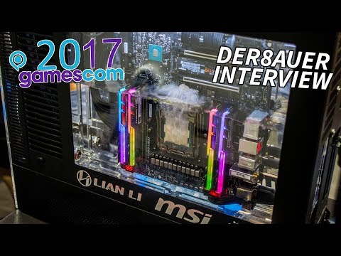 My interview with DER8AUER about his 3M Novec Cooled PC at Gamescom 2017