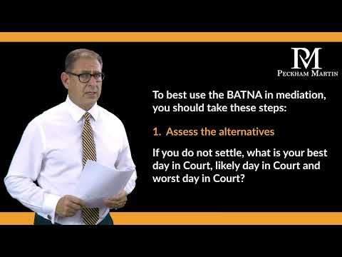 What is the BATNA and what does it mean in Mediation?