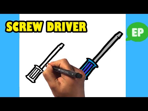 How to Draw a Screw Driver - Easy Pictures to Draw
