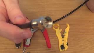 How to wire a Digital TV & CABLE Broadband coaxial Cable.