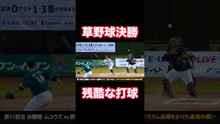草野球決勝戦キュルキュル打球でバウンドが変化 #shorts