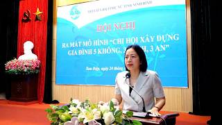 Hội LHPN phường Tam Điệp ra mắt mô hình “Chi hội xây dựng gia đình 5 không, 3 sạch, 3 an”