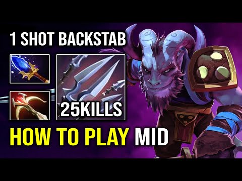 How to Play Riki as a Hyper Mid Carry 1 Shot Backstab Crit Multiplier with Aghanim Hammer Dota 2