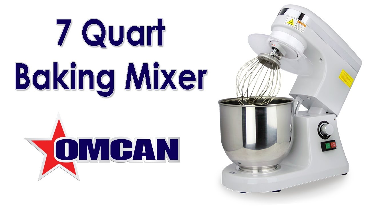 Video thumbnail for 7 qt Gray Countertop Planetary Mixer with Guard – 110V, 270W