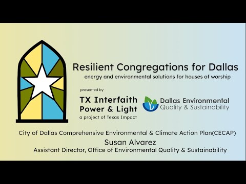 Susan Alvarez presentation at Interfaith Power and Light TX ...