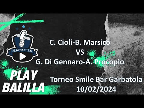C. Cioli- B. Marsico VS G. Di Gennaro- A. Procopio Torneo Bar Smile (garbatola) 10/02/2024