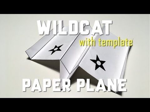 How to make Wildcat paper plane | includes template