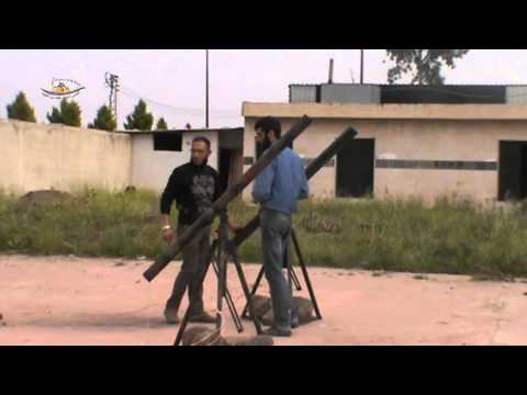 استهداف معاقل النظام في أحياء حمص الموالية بصواريخ محلية الصنع من قبل كتائب أحفاد خالد بن الوليد في حمص