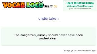 Video thumbnail for undertaken