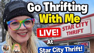 Go Thrifting With Me LIVE at Star City Thrift | Vintage Finds & Thrift Store Shopping