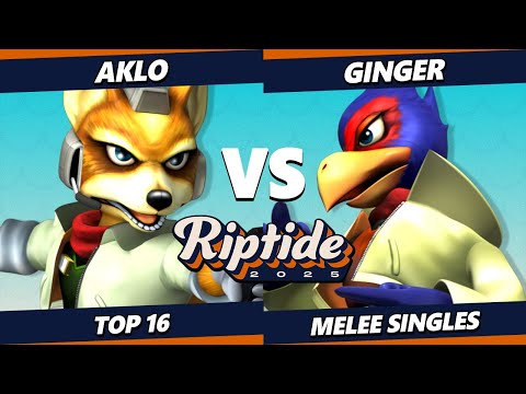 Riptide 2025 - Aklo (Fox) Vs. Ginger (Falco) Smash Melee - SSBM
