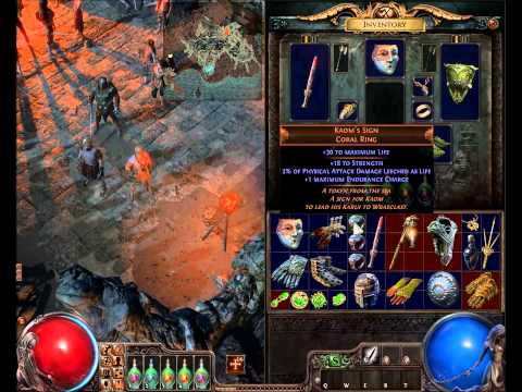 Path of Exile: Unique Kaom's Sign Coral Ring