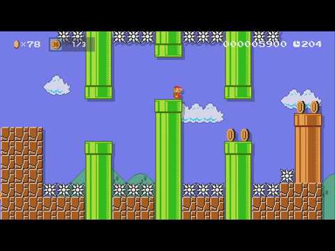 Super Sneakn Bros 1-1 by sneakn - Super Mario Maker 2 - No Commentary 1by