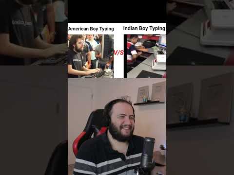 American Boy Typing vs Indian Boy Typing Speed Reaction | @akfilmyy