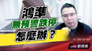 鴻準無預警跌停怎麼辦？｜台股攻略｜劉烱德 (圖)