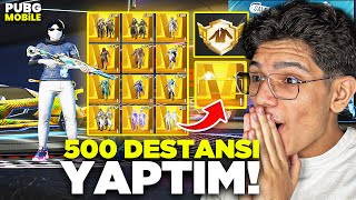 İZLEYİCİMİN HESABINI 500 DESTANSI YAPTIM! DESTANSI ÜNVANI - PUBG MOBİLE