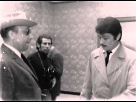 Alain Delon and Jean-Pierre Melville in "Urgent..." (1977) by Gérard Courant